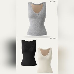 Set Of 3 OGL Stretchy V-neck Cotton New Airy Brami Tank !!NWT!!